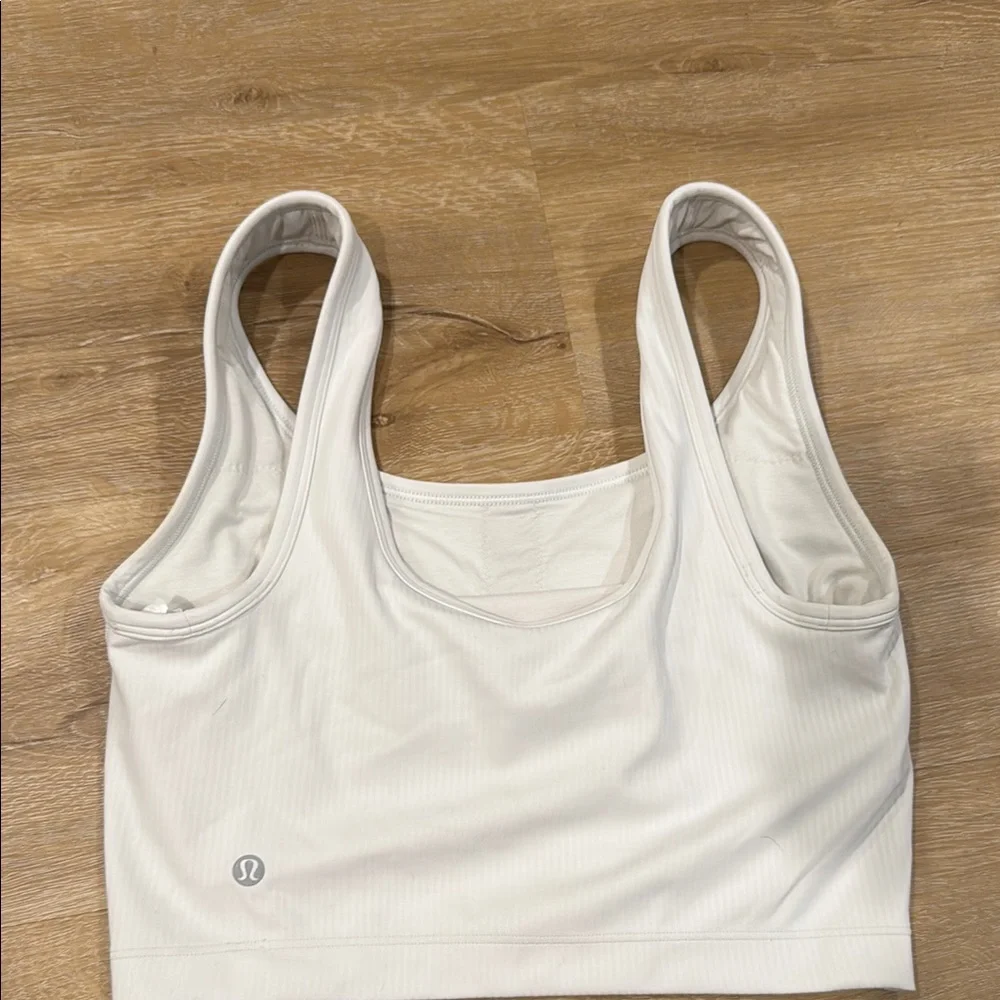 White Ribbed Tank Top - Picture 2 of 3